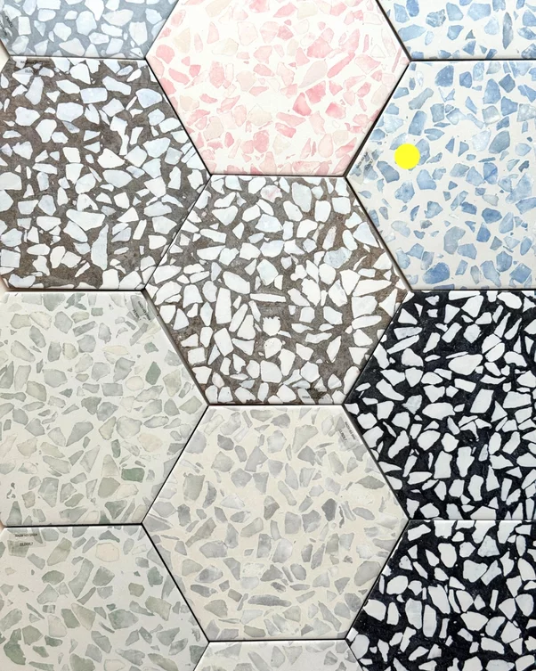 Riazza Hexagon Blue 23,2x26,7 cm