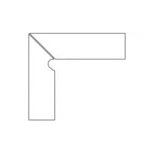 Schodový sokel Ordesa Beige oblý ľavý